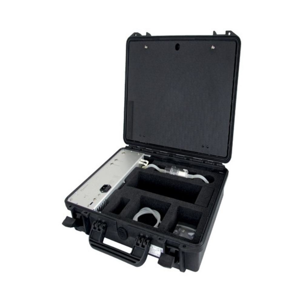 Condicionador termoeléctrico para muestras, ideal para mantener la estabilidad en análisis de gases. Compatible con analizadores E-INSTRUMENTS.